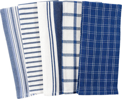 Navy Kitchen Towels, Set of 10