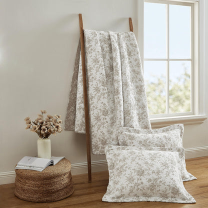 Laura Ashley Walled Garden Blue Quilt Set