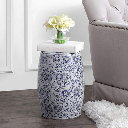 Jonathan Y Lotus Blossom Ceramic Garden Stool
