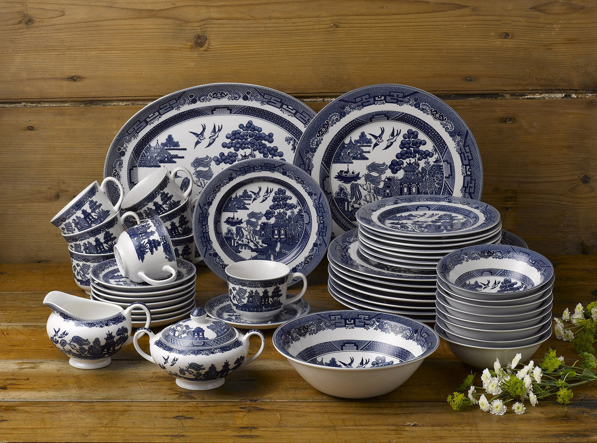 Johnson Brothers Willow Blue Teacup, Platter, Bowl or Set