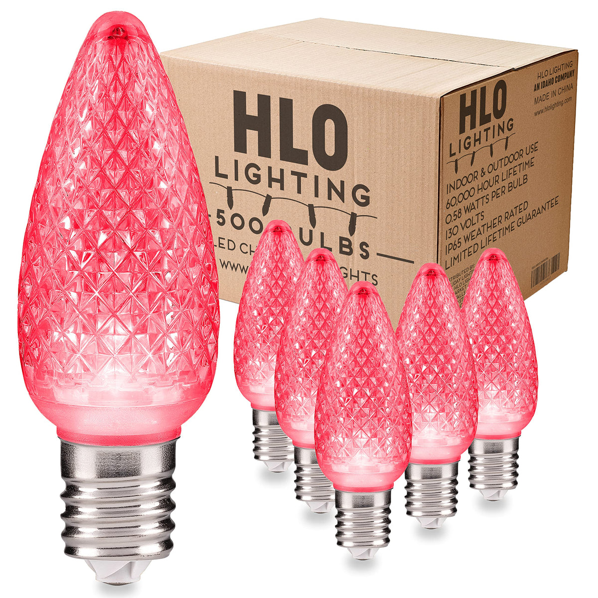 Blue C9 Faceted LED Christmas Bulbs, Set of 25