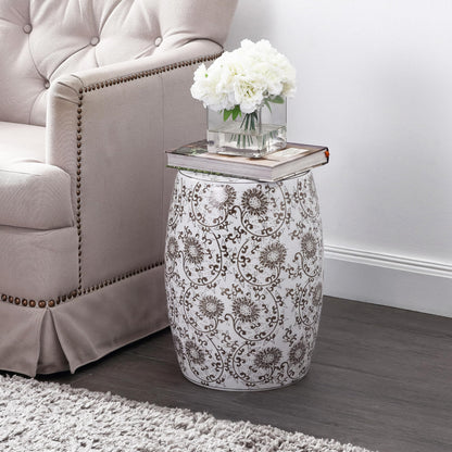 Jonathan Y Lotus Blossom Ceramic Garden Stool