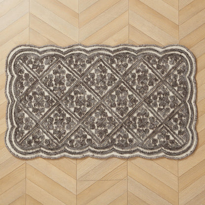 Laura Ashley Scalloped Washable Runner Rug