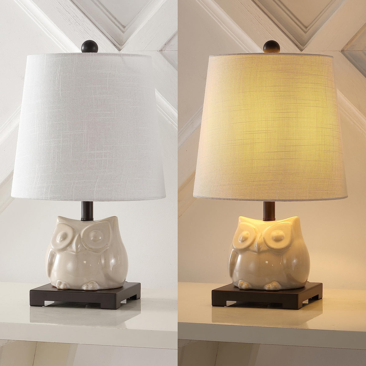 Justina Owl Mini Table Lamp, Ceramic
