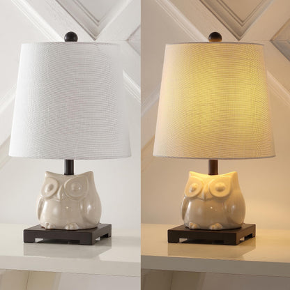Justina Owl Mini Table Lamp, Ceramic